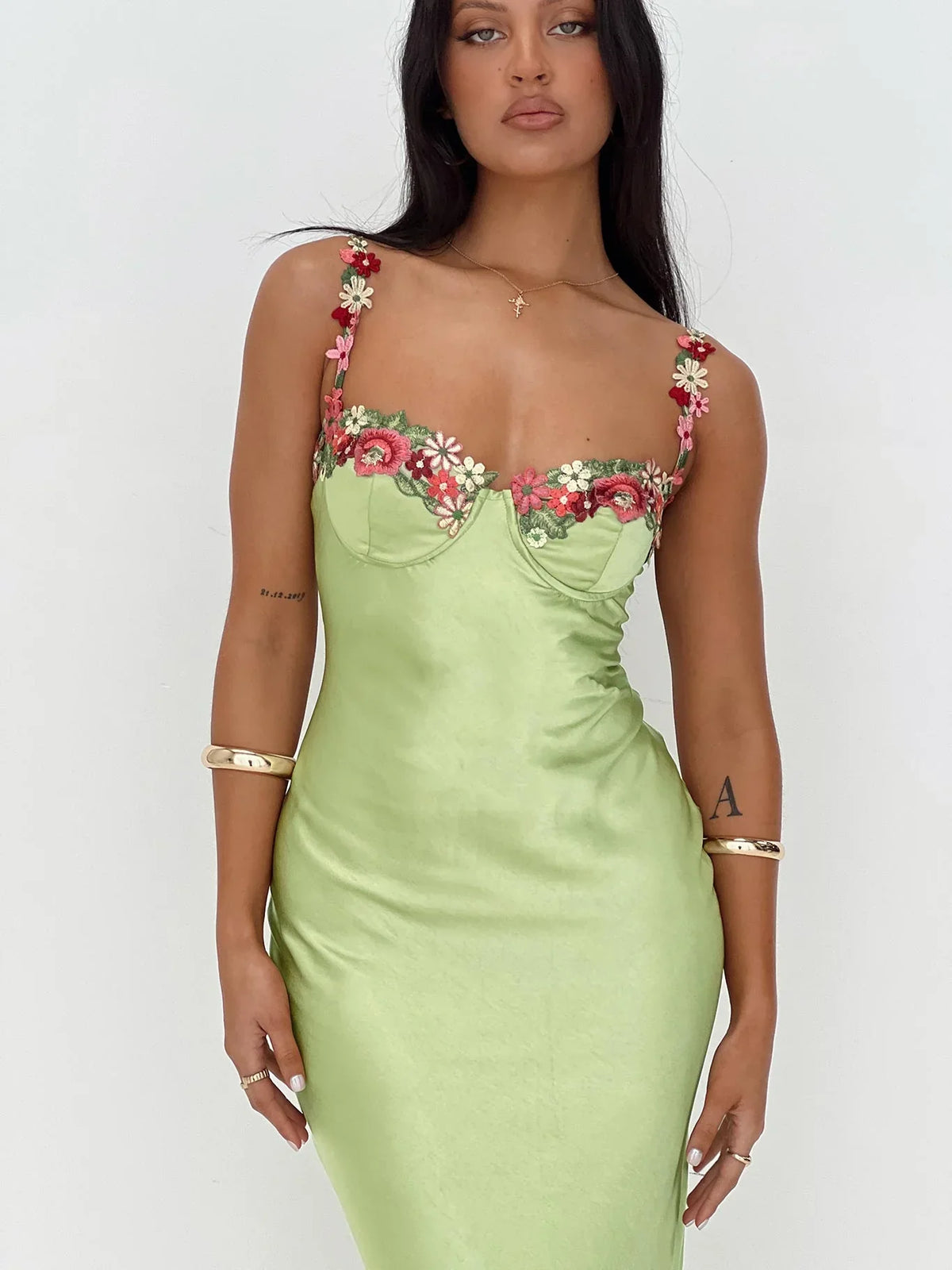 Noblessine Kenzie Maxi Dress Green