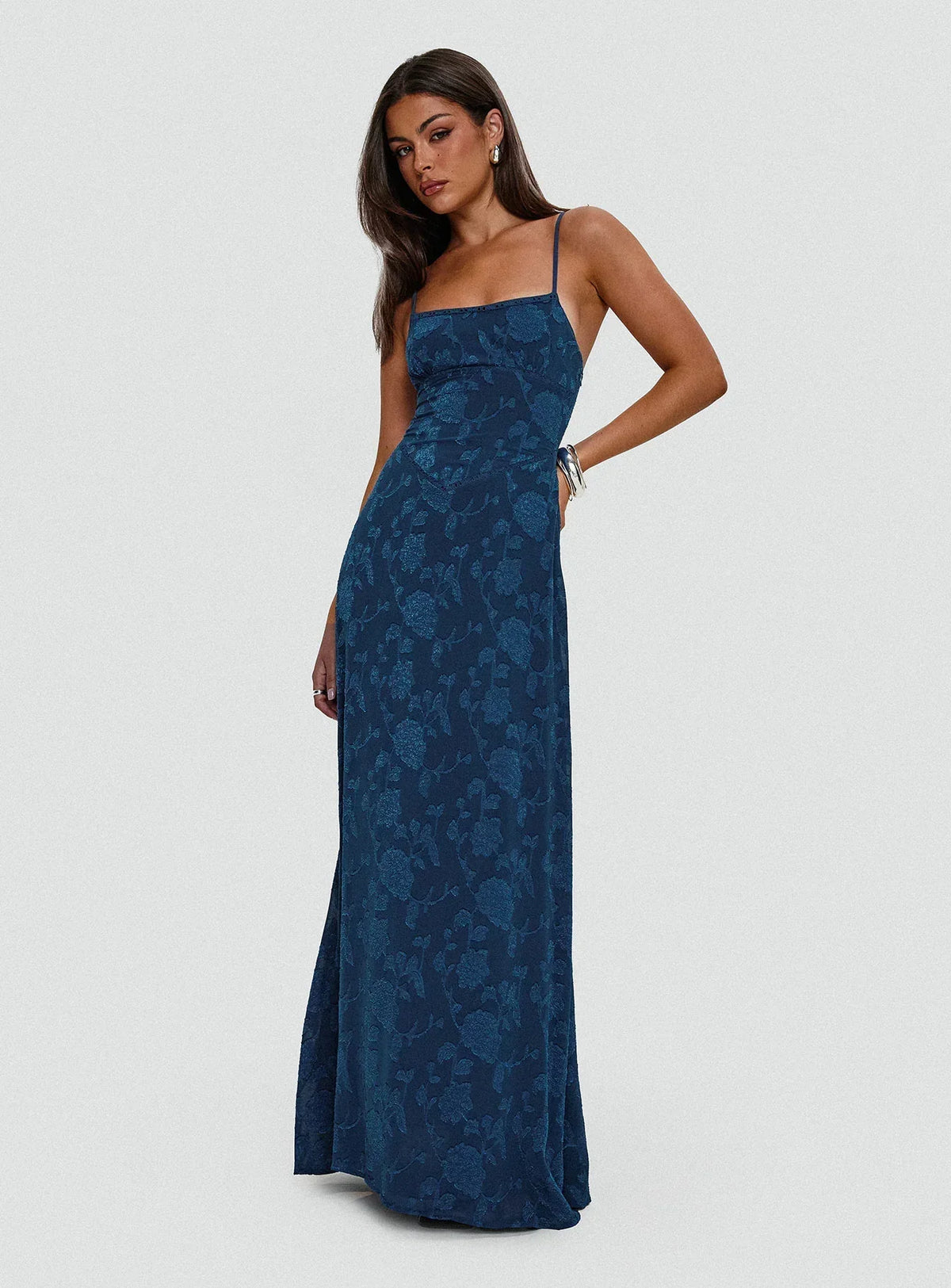 Noblessine South Of France Maxi Dress Navy