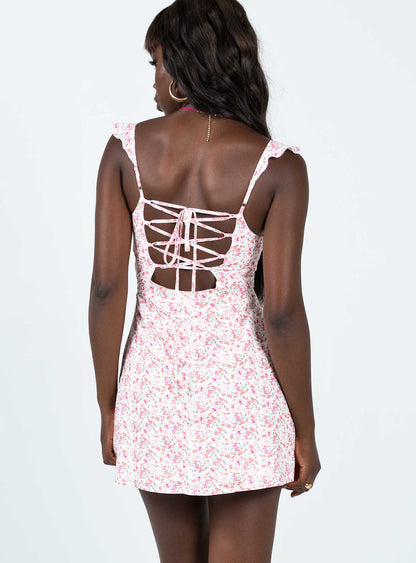 Noblessine Landon Mini Dress Pink Floral