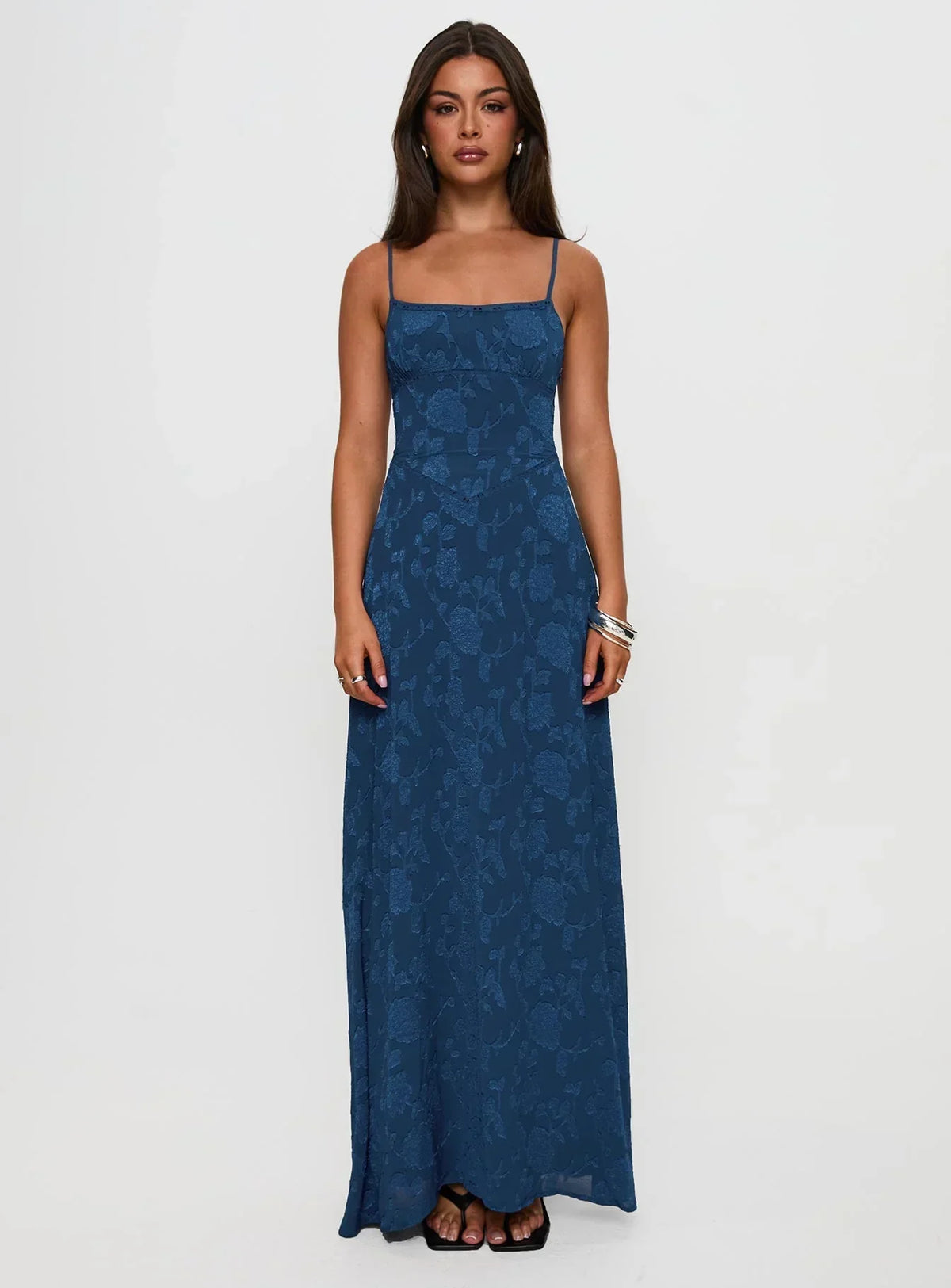 Noblessine South Of France Maxi Dress Navy