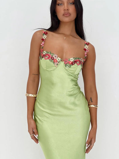 Noblessine Kenzie Maxi Dress Green