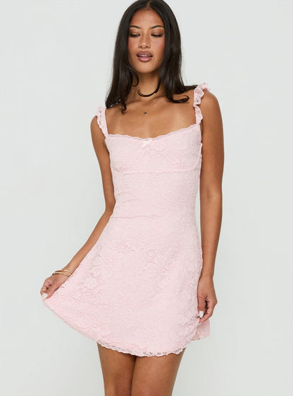 Noblessine Beacall Mini Dress Light Pink