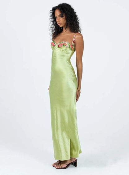 Noblessine Kenzie Maxi Dress Green