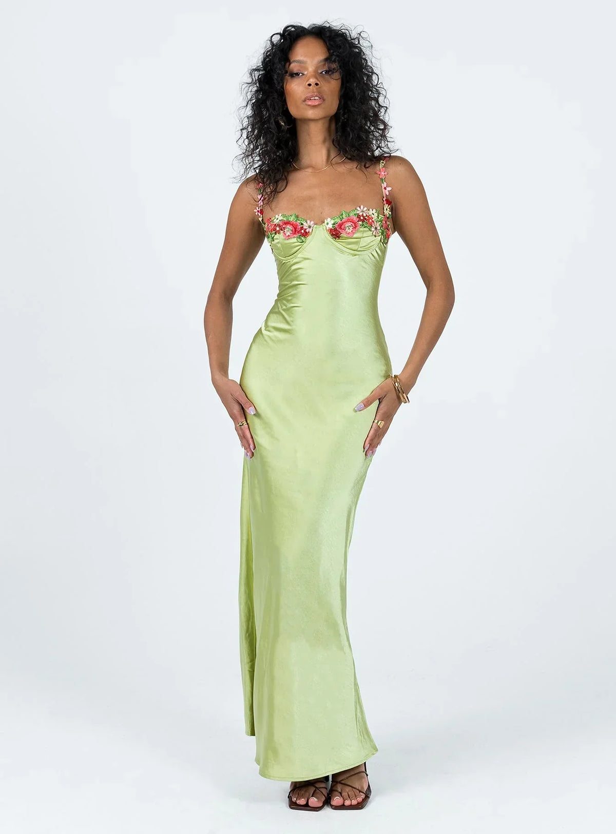 Noblessine Kenzie Maxi Dress Green