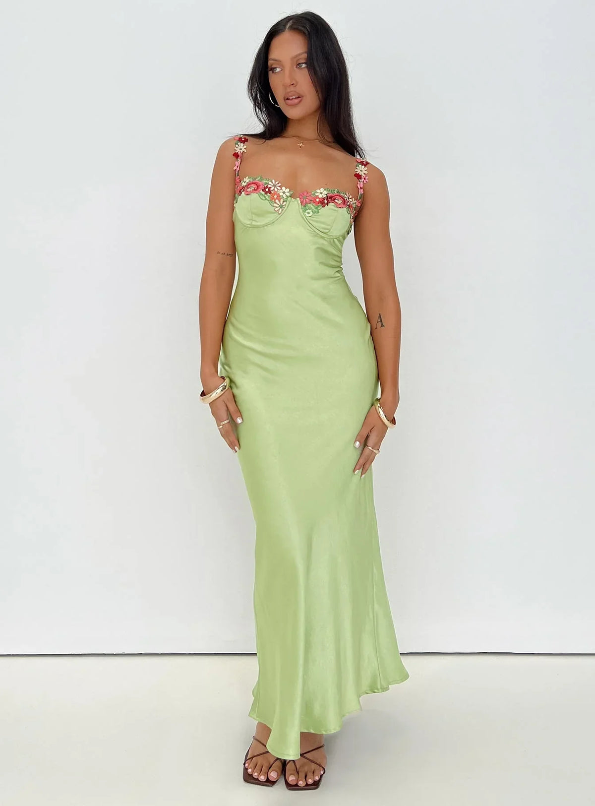 Noblessine Kenzie Maxi Dress Green