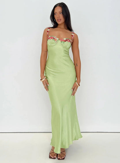 Noblessine Kenzie Maxi Dress Green