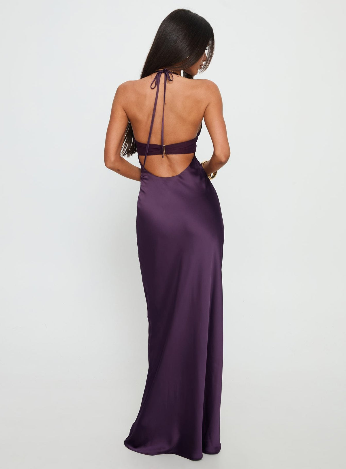 Noblessine Odyssa Halter Maxi Dress Purple