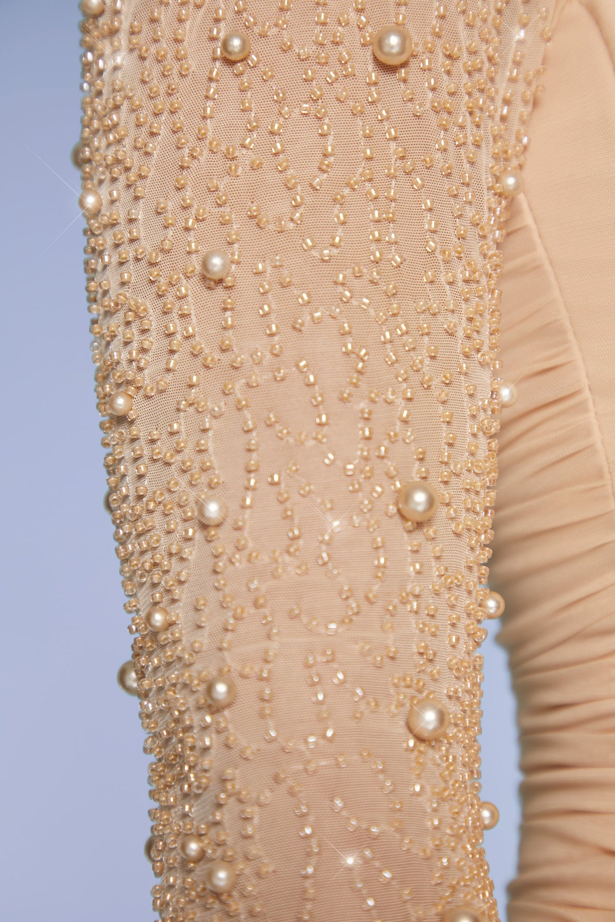 Noblessine Long Sleeve Mini Dress in Sand