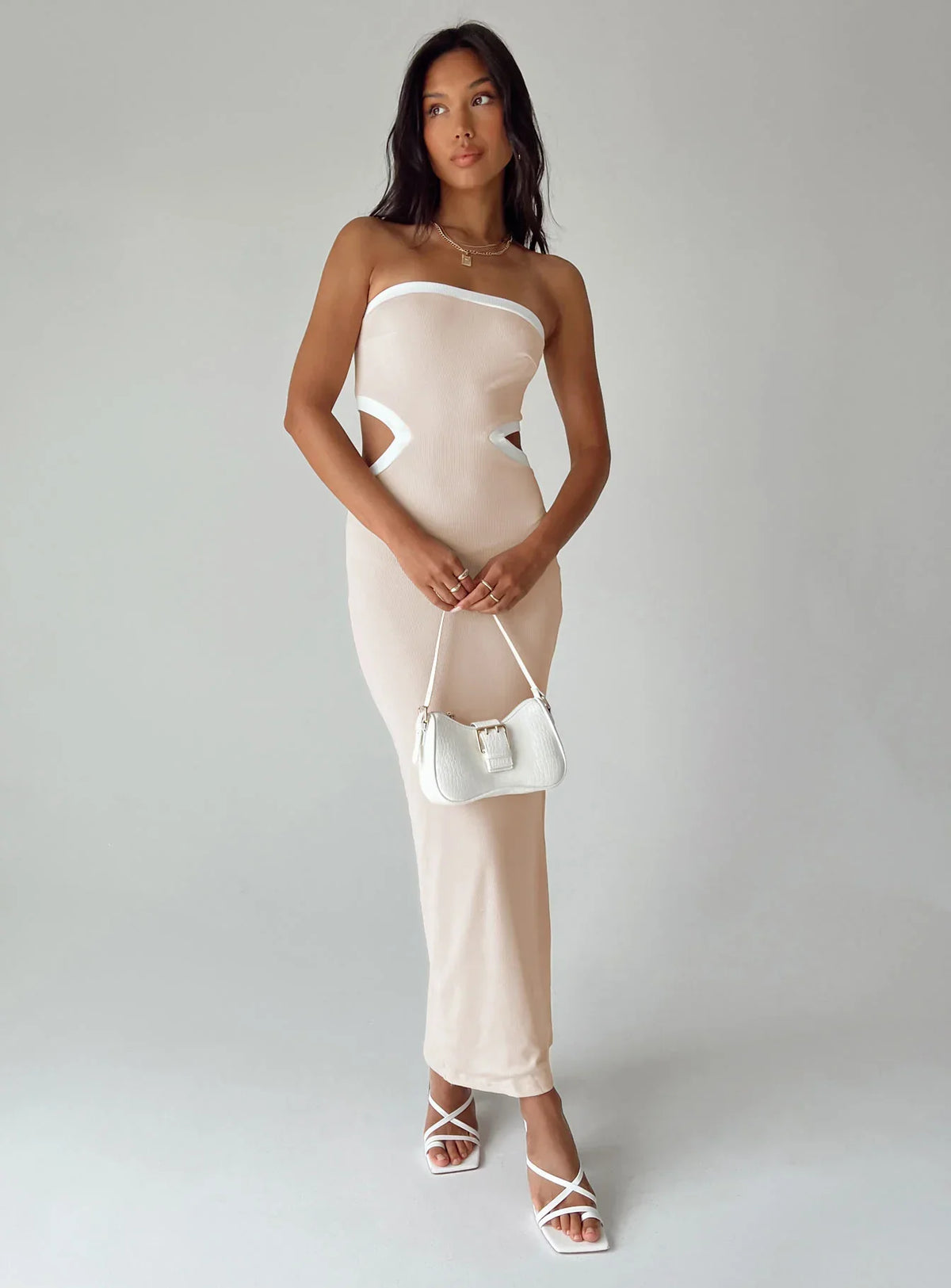 Noblessine Greta Maxi Dress Beige
