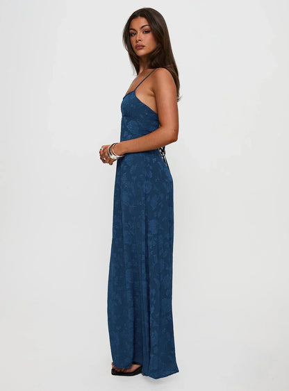 Noblessine South Of France Maxi Dress Navy