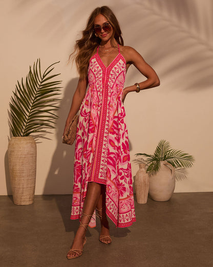 Noblessine Vineyard Border Print Maxi Dress