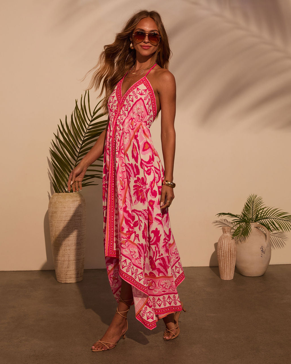 Noblessine Vineyard Border Print Maxi Dress
