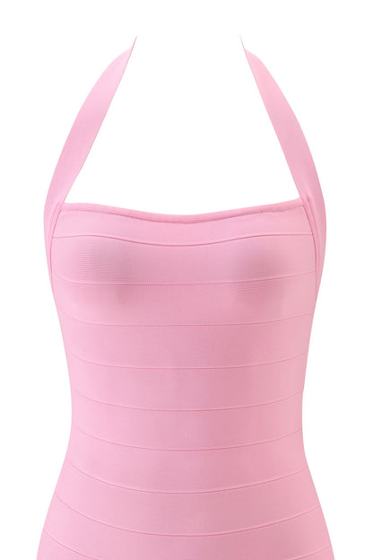 Noblessine AIDEN BANDAGE MINI DRESS - PINK