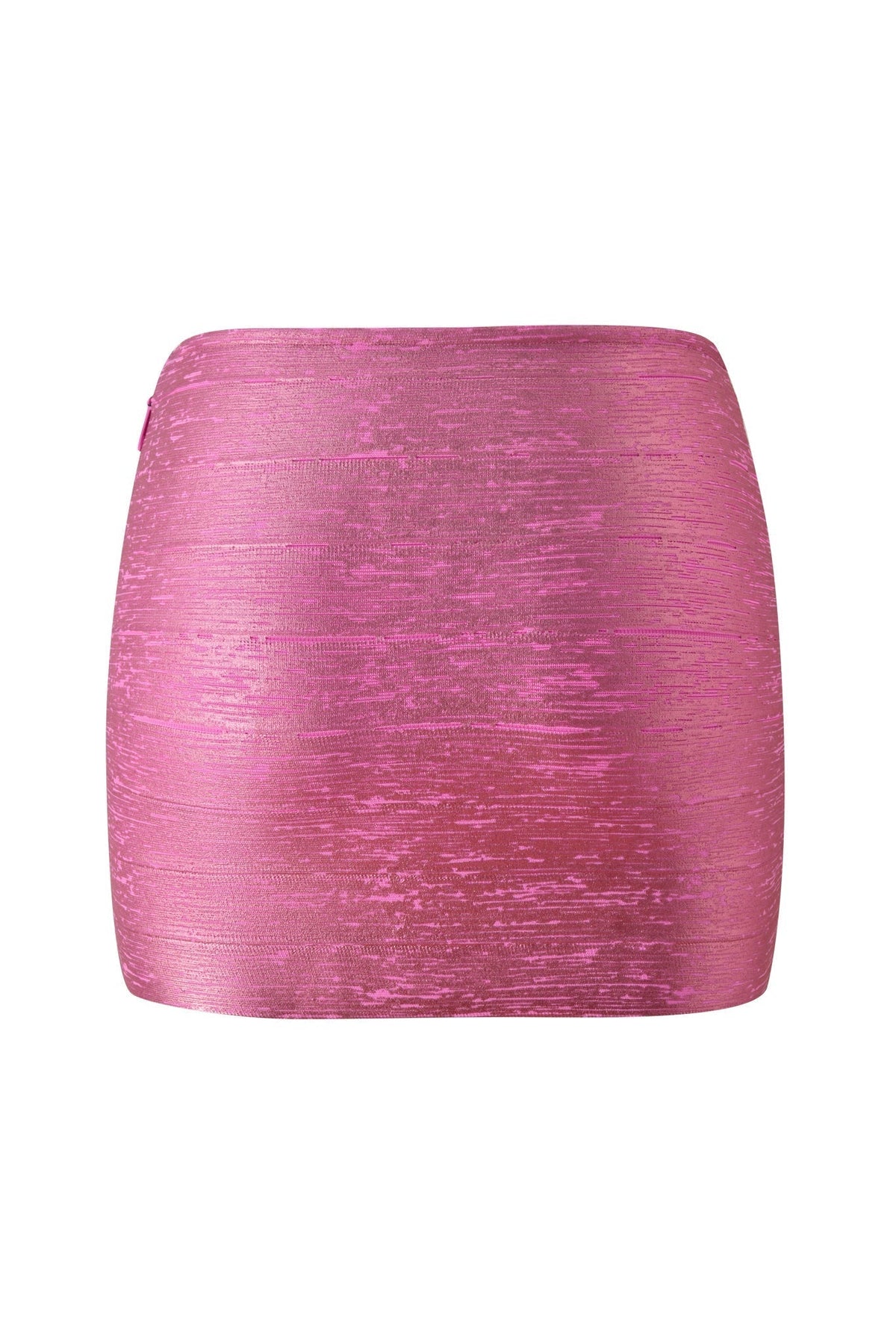 Noblessine AIDEN PLATINUM BANDAGE MINI SKIRT - FUCHSIA