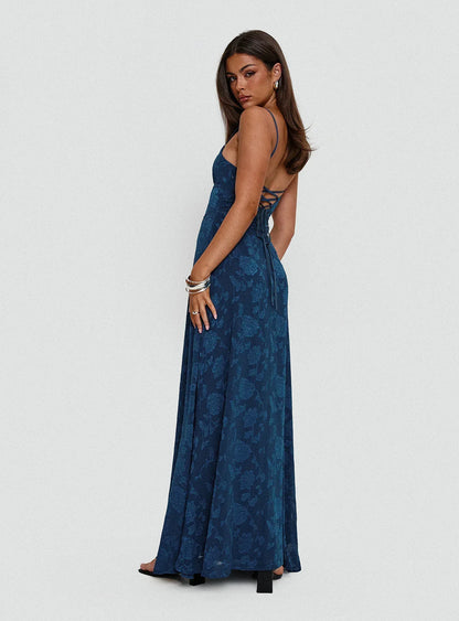 Noblessine South Of France Maxi Dress Navy