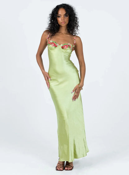 Noblessine Kenzie Maxi Dress Green